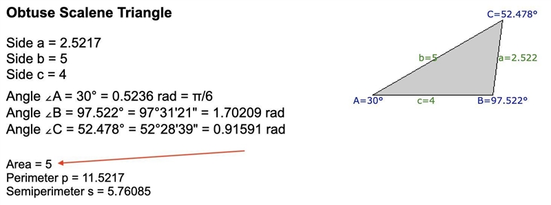 If the area of the triangle is 5cm^2. find the angle.​-example-1