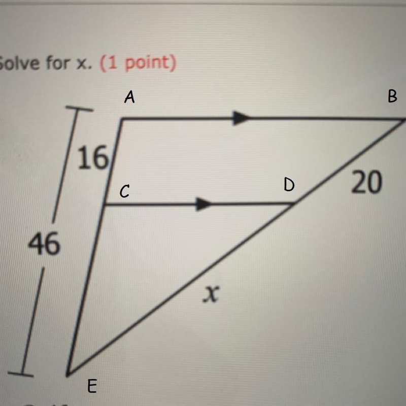 What is the answer to the question. Solve for x-example-1