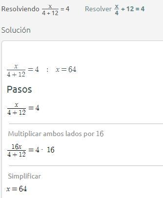 2.What is the value of x if x/4 + 12 = 4 ?​-example-1