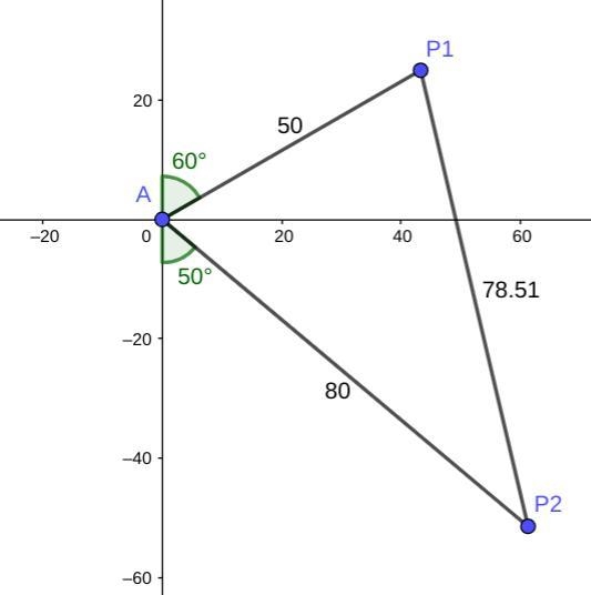 Two planes are the same altitude. From the airport , one plane is 50 km away in the-example-1