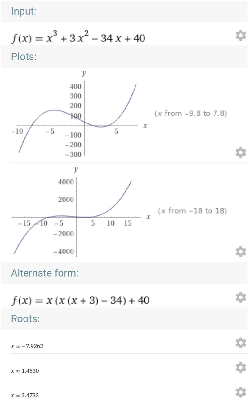 Factories f(x) = x³ + 3x² - 34x + 40​-example-1