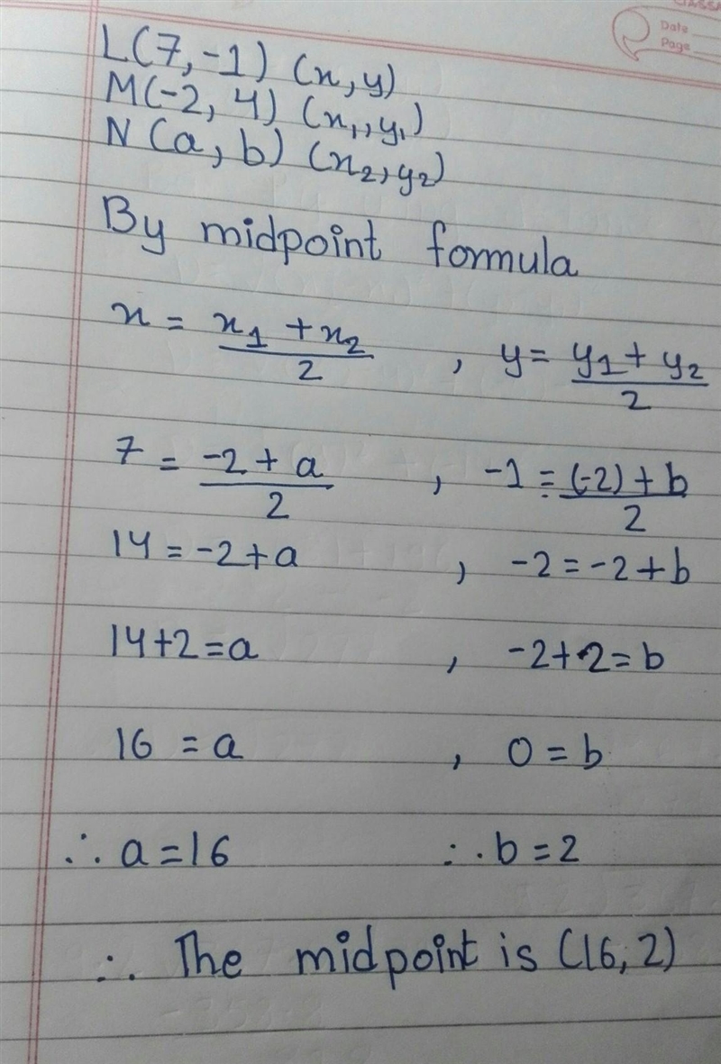 Find the distance between the points L(7, -1) and M(-2,4)-example-1