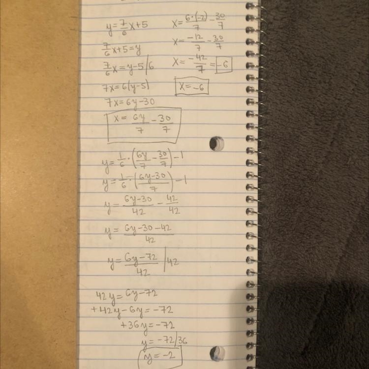 Find the solution of the system of equations. y=1 = -x + 5 and y = 1/6-1 PLEASE HELP-example-1