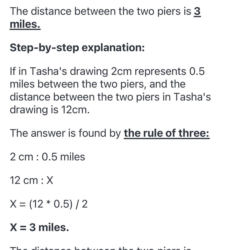 While on a beach Vacation Tasha makes a scale drawing of points of interest between-example-1