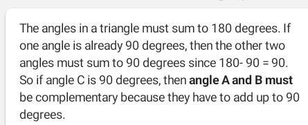 Always, sometimes, or never true. The acute interior angles of a right triangle are-example-1