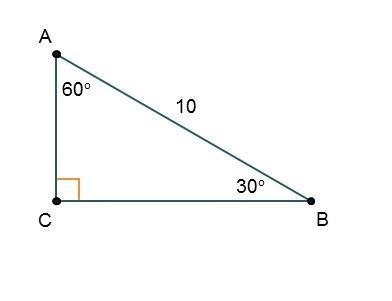 What are the lengths of the other two sides of the triangle? O AC = 5 and BC = 5 O-example-1