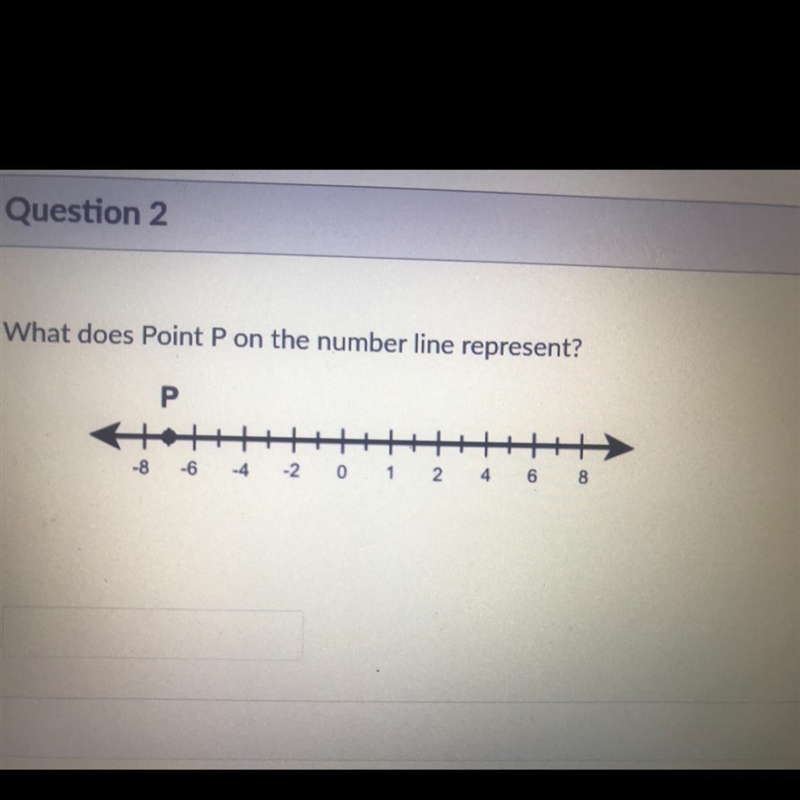 What does point p on the number line represent-example-1