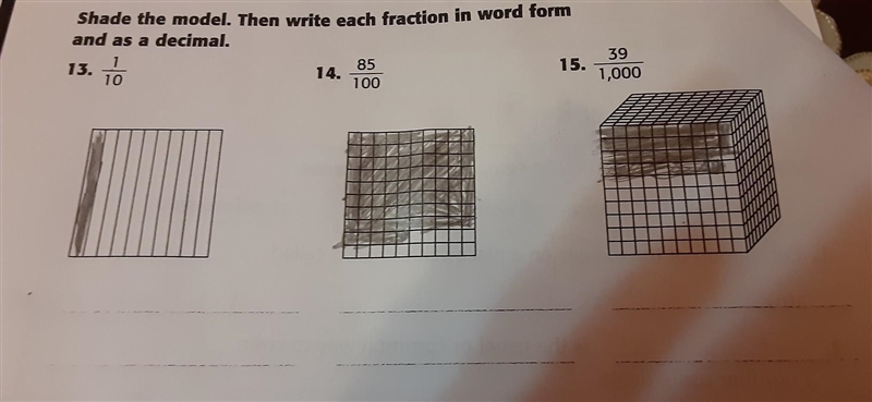 I need word form and decimal (I already shaded it in so that is all I need​-example-1