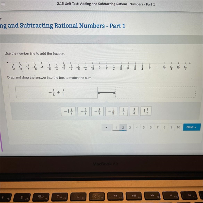 Use the number line to add the fraction.-example-1