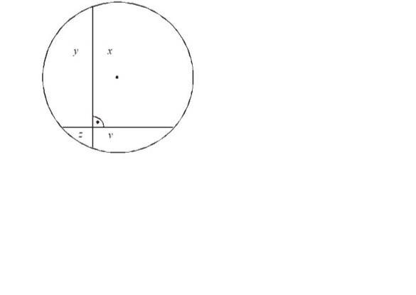 Given a circle with radius of 3 cm. We drew two chords that are perpendicular to each-example-1