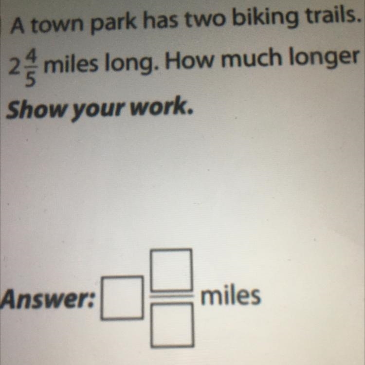 A town park has two biking trails. Marsh Trail is 5 o miles long. Woodland Trail is-example-1