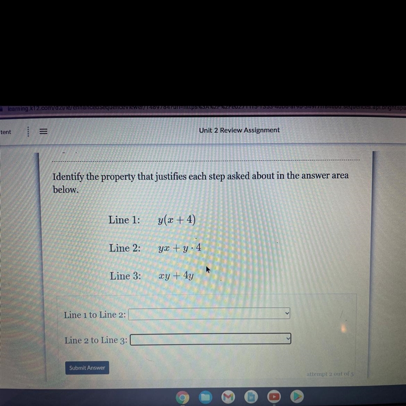 What property are these equations?-example-1