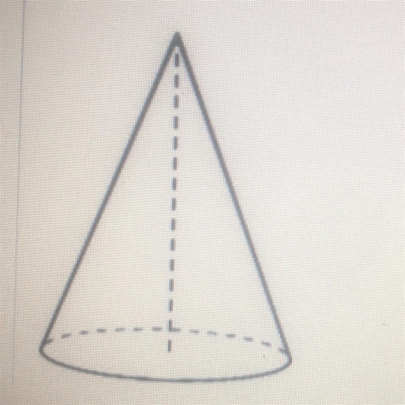 If the radius of the cone is 5 inches and the height of the cone is 18 inches, what-example-1