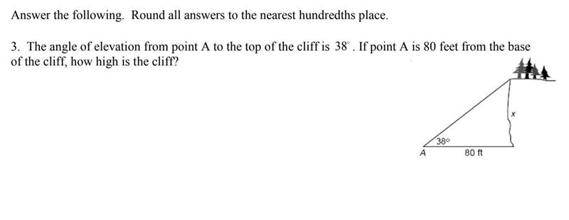 Answer the following. Round all answers to the nearest hundredths place. The angle-example-1