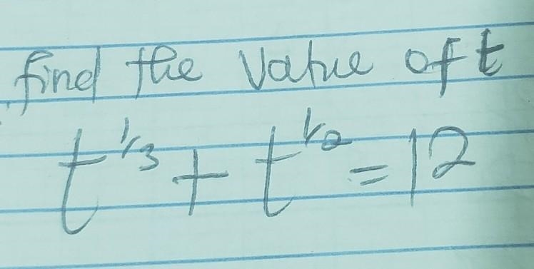 Fine the Value of t in the equation ​-example-1