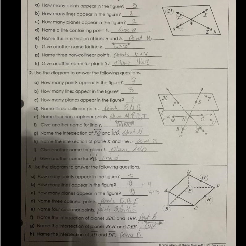 Worksheet Check This is my geometry worksheet, If you could please tell me what to-example-1