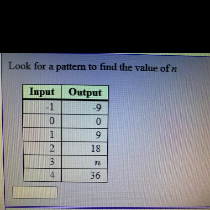 Look for a pattern to find the value of n-example-1