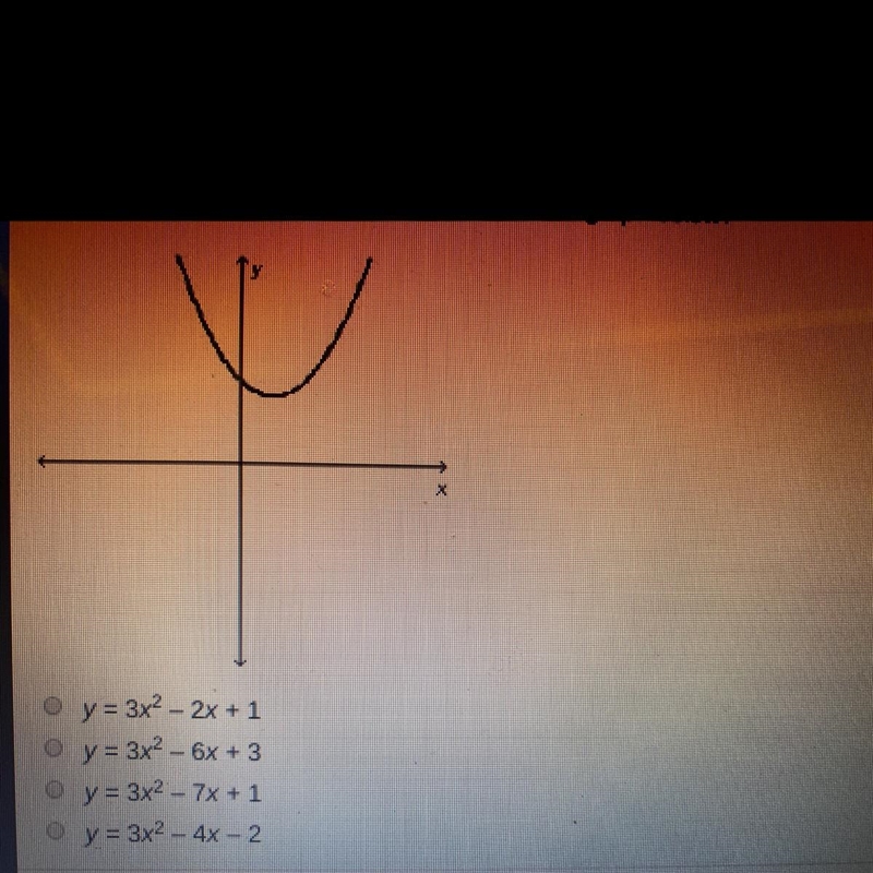 Which equation could generate the curve in the graph below plsss help it’s timed-example-1