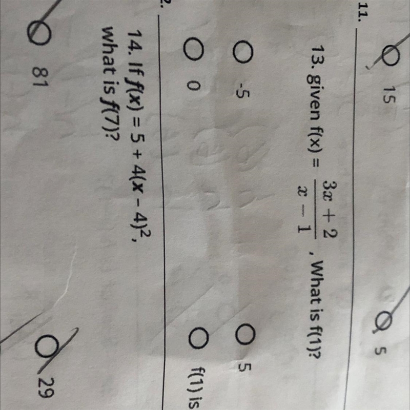 3x + 2 given f(x) = What is f(1)? X-1-example-1