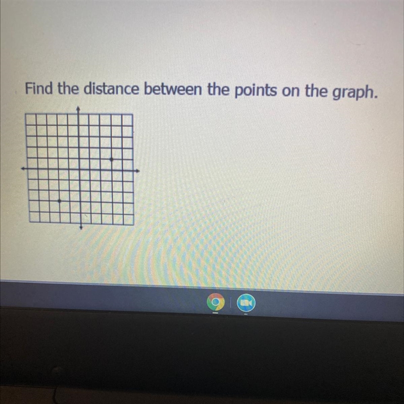 Find the distance between the points on the graph.-example-1