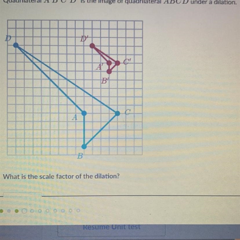 Quadrilateral A'B'C'D' Is the image of quadrilateral ABCD under a dilation. What is-example-1