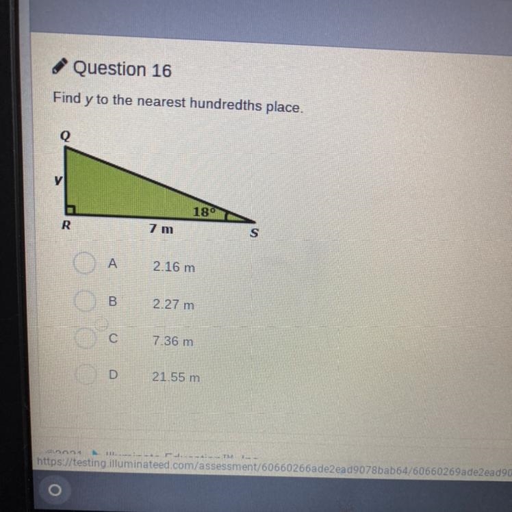 Find y to the nearest hundredths place-example-1