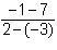 Which expression can be used to find the slope of a line containing the points (–3, 2) and-example-1