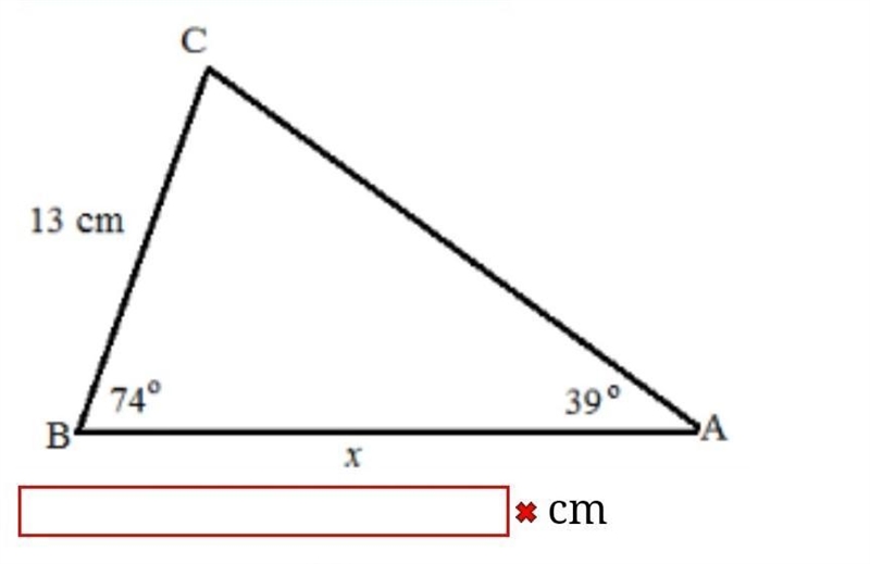 Solve for the unknown in the following diagram. Round the answer to two decimal places-example-1