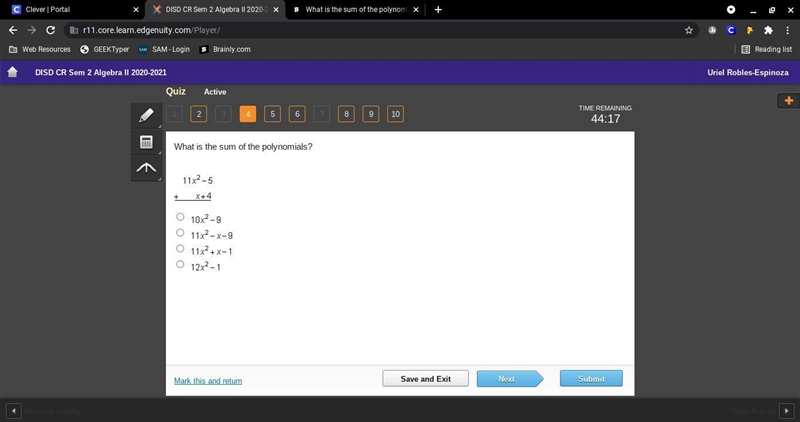 What is the sum of the polynomials?-example-1