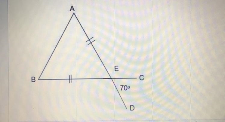 Calculate for angle A, B, and E. please and thank you :)-example-1