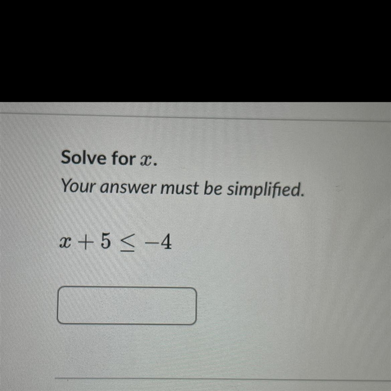 Solve For X your answer must be simpified-example-1