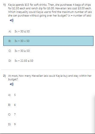 Please help with this 2 part question and ignore the option I already clicked-example-1