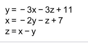 Use the​ Gauss-Jordan method to solve the system of equations. If the system has infinitely-example-1