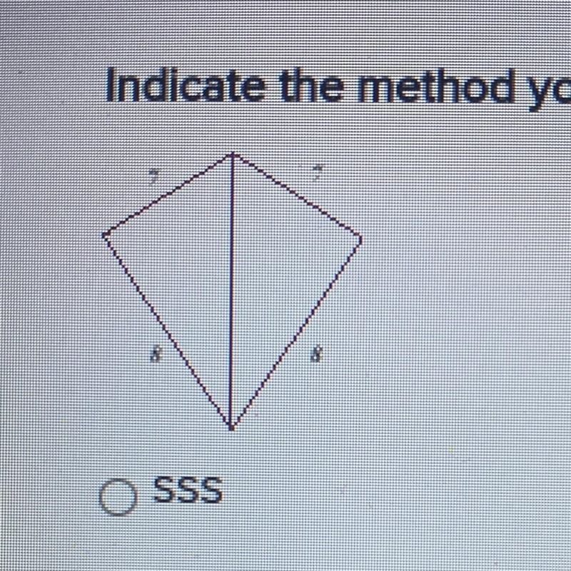 PLEASE HELP!! Indicate the method you would use to prove the two ▵‘s ≅. If no method-example-1