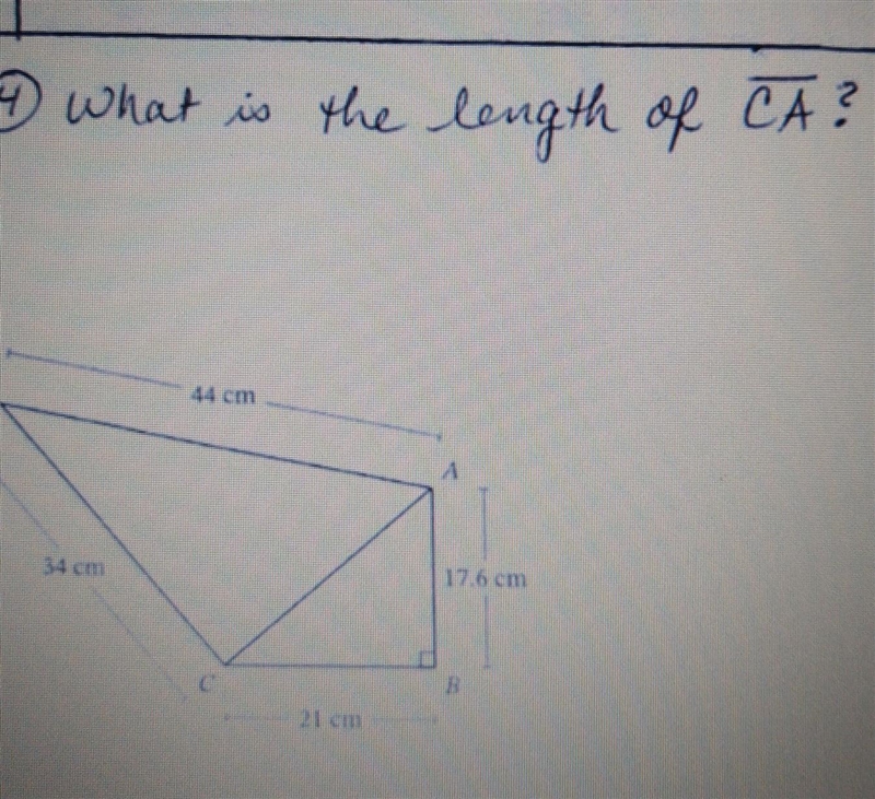 How do I find the length of CA​-example-1