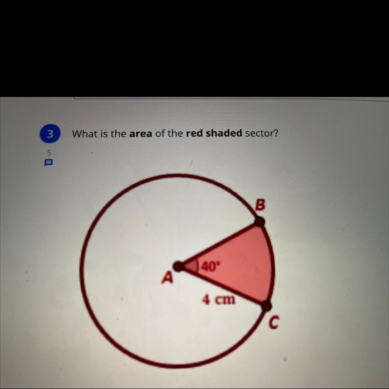 What is the area of the red shaded sector ?-example-1