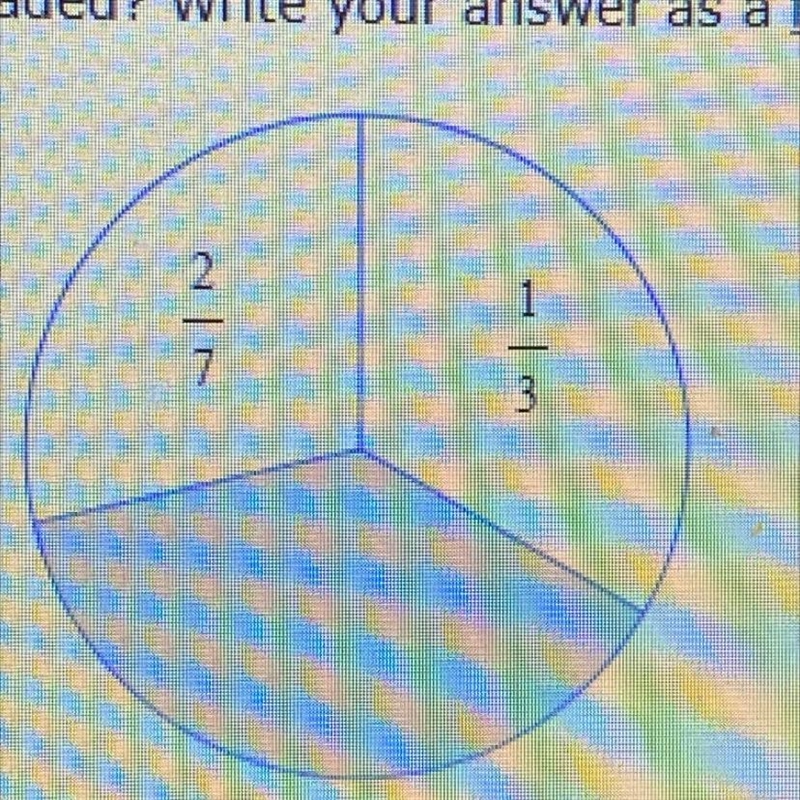 How much of the circle is shaded? Write your answer as a fraction in simplest form-example-1