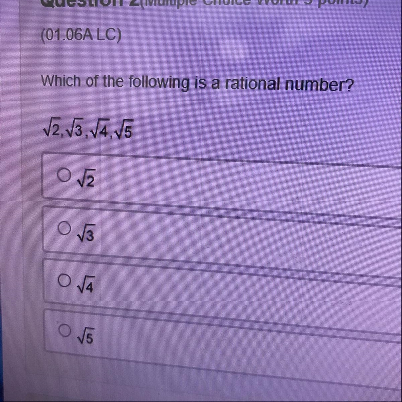 Which of the following is a rational number?-example-1