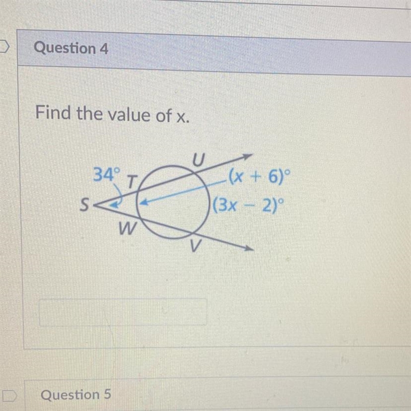 Find the value of x. Pleaseeee I need helppp!!!!!!-example-1