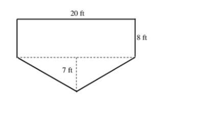 Determine the area of the shape below.-example-1