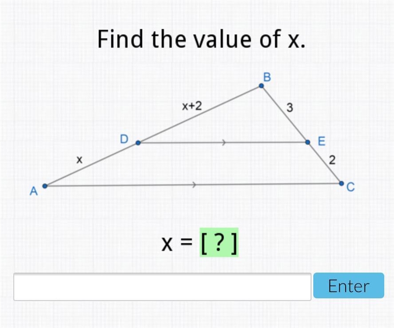 Plz help me find the value of X-example-1