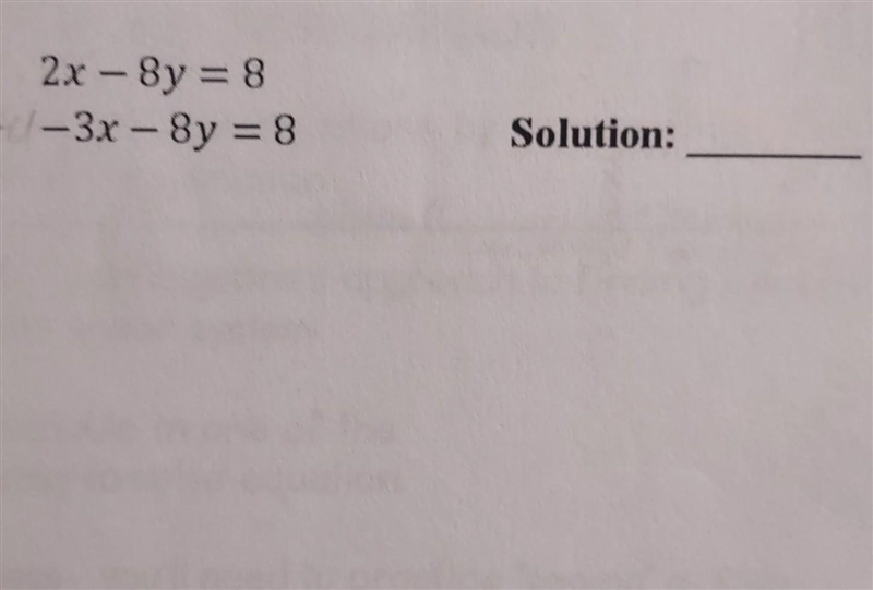 The next two systems do NOT have opposite like terms.​-example-1