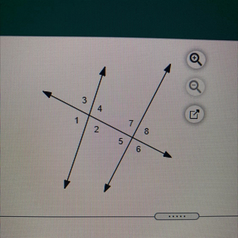 IDENTIFY A PAIR OF ALTERNATE EXTERIOR ANGLES A: <3 and <2 B: <3 and <6 C-example-1