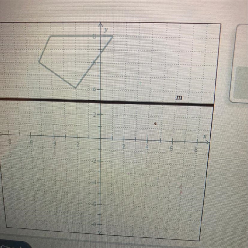 Draw the reflection of the following quadrilateral over the line m.-example-1