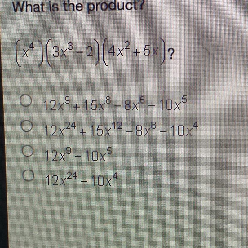 What is the product? (x^4)3x^3-2)(4x^2 +5x)?-example-1