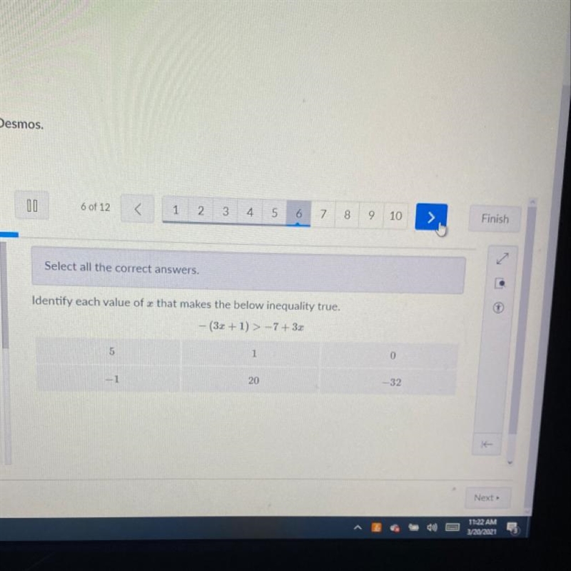 (￼3x + 1) > -7+ 3x Plz help me-example-1