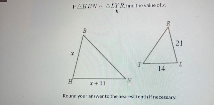 Find X please help me with test corrections due midnight tonight! If HBN is congruent-example-1