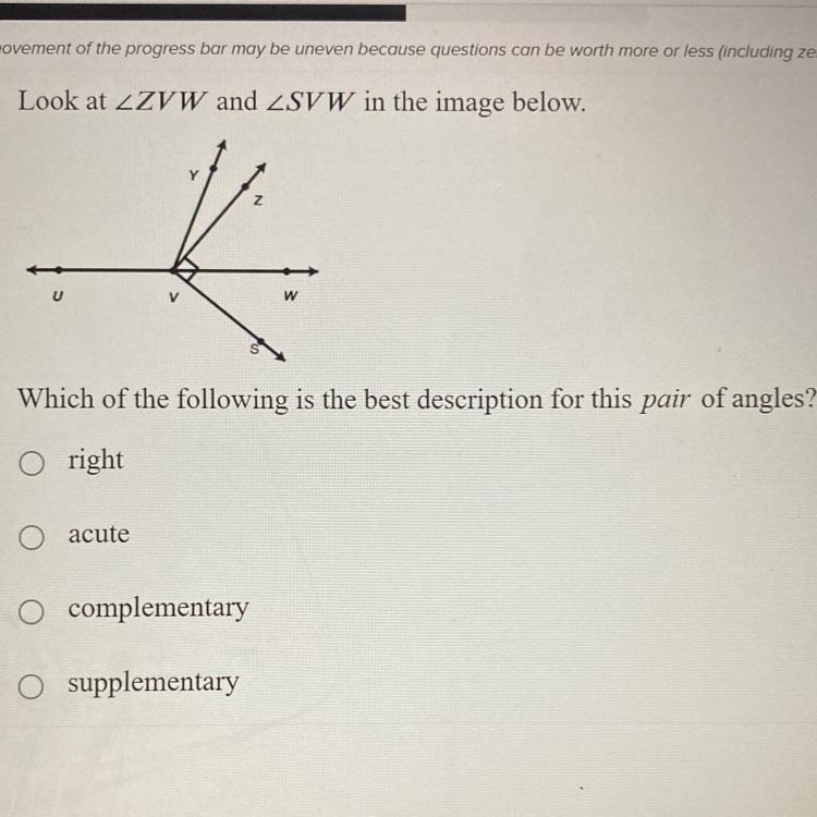 Which describes a pair of angles-example-1