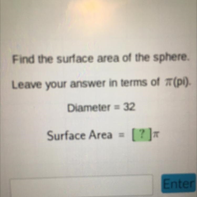 Find the surface area of the sphere.-example-1