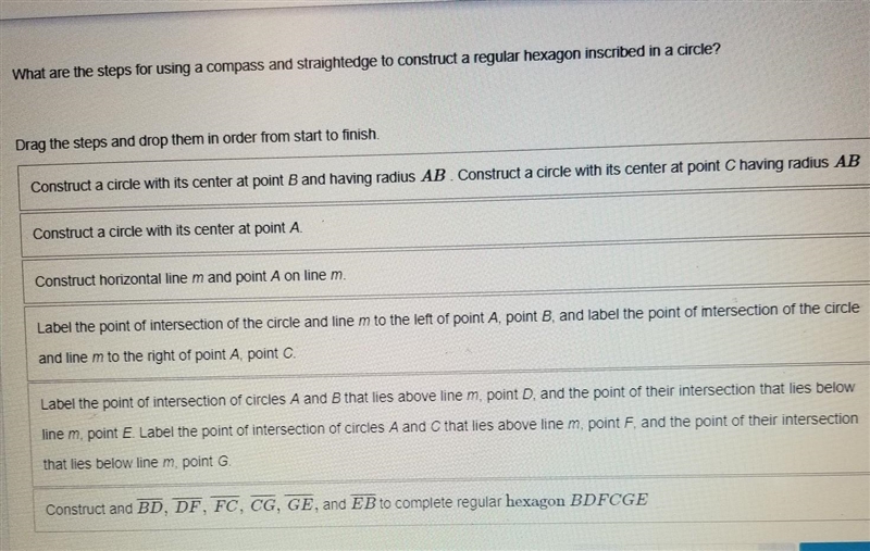 What are the steps for using a compass and straightedge ​-example-1